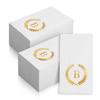 200 Pack Monogrammed Disposable Napkins Gold Foil Letter B Guest Napkins Initial Disposable Hand Paper Towels for Wedding Engagement Baby Shower Party Home Kitchen Bathroom Dinner Decorative Towels view 1