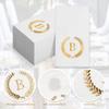 200 Pack Monogrammed Disposable Napkins Gold Foil Letter B Guest Napkins Initial Disposable Hand Paper Towels for Wedding Engagement Baby Shower Party Home Kitchen Bathroom Dinner Decorative Towels view 4
