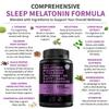 12-in-1 Melatonin Sleep Capsules - Natural Sleep Aids for Adults with Melatonin 5mg and Magnesium Glycinate 500mg, Sleep Aid with Ashwagandha, L Theanine, Valerian Root, GABA, 5-HTP (90ct, Pack of 3) view 4