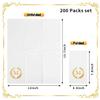 200 Pack Monogrammed Disposable Napkins Gold Foil Letter M Guest Napkins Initial Disposable Hand Paper Towels for Wedding Engagement Baby Shower Party Home Kitchen Bathroom Dinner Decorative Towels view 2