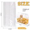 LOKQING Cellophane Treat Bags Cookie Bags for Packaging Clear Gift Bag with Stickers for Cookies, Candy, Chocolates(Clear, 9x6 INCH) view 3