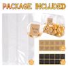 LOKQING Cellophane Treat Bags Cookie Bags for Packaging Clear Gift Bag with Stickers for Cookies, Candy, Chocolates(Clear, 9x6 INCH) view 4
