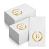 200 Pack Monogrammed Disposable Napkins Gold Foil Letter D Guest Napkins Initial Disposable Hand Paper Towels for Wedding Engagement Baby Shower Party Home Kitchen Bathroom Dinner Decorative Towels view 1