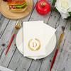 200 Pack Monogrammed Disposable Napkins Gold Foil Letter D Guest Napkins Initial Disposable Hand Paper Towels for Wedding Engagement Baby Shower Party Home Kitchen Bathroom Dinner Decorative Towels view 3