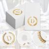 200 Pack Monogrammed Disposable Napkins Gold Foil Letter D Guest Napkins Initial Disposable Hand Paper Towels for Wedding Engagement Baby Shower Party Home Kitchen Bathroom Dinner Decorative Towels view 4