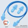 20 Pairs Corded Ear Plugs Reusable Silicone Earplugs with String Banded Ear Plug for Sleeping Noise Cancelling Noise Reduction Hearing Protection(Blue) view 4