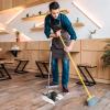 OUNONA Stainless Steel Upright Dustpan Garbage Pan with Long Handle Stand Up Dustpans Room Cleaning Shovel Heavy Duty Standing Dustpan Pet Poop Tray for Lobby Garage Home view 2