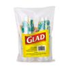 Glad Everyday Clear Plastic Cups with Palm Leaves Print - Strong and Sturdy Drinking Cup for All Occasions, 18 Ounce, 50 Count view 3