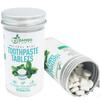 200 Pack Natural Toothpaste Tablet Bits - Chewable Mouthwash Whitening Bite Tablets for Teeth SLS & Fluoride Free Eco & Travel Friendly - Zero Waste Packaging - Mint & Activated Charcoal (Peppermint) view 1