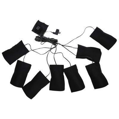 USB Electric Heater Clothes Eight Heater Pads Heating Pads Cloth 3 Gears Watertight Clothes Vest Jacket Pads Heater Sheet for Outdoor Winter Camping Night, Electric Heating Pad, Electric Heating