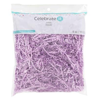Celebrate It Lavender Paper Shreds, 24 Pack
