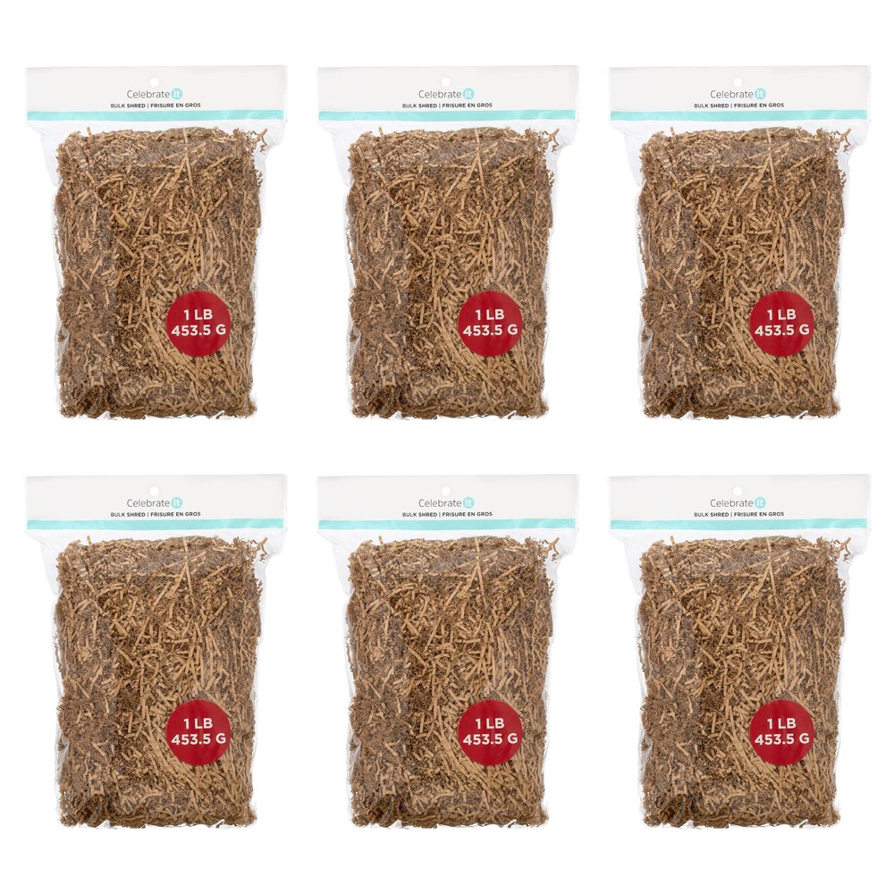 Celebrate It Kraft Paper Shreds, 1lb., 6 Pack