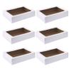 Celebrate It Makery 2 Count (12 total) Corrugated Window Cake Boxes - See-Through Window for Dessert, Cakes, Cookies - Bulk 6 Pack view 1