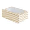 Celebrate It Gold & White Striped Treat Boxes, 6 Packs: 3 ct. (18 total) view 1