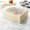 Celebrate It Gold & White Striped Treat Boxes, 6 Packs: 3 ct. (18 total) view 2