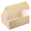 Celebrate It Gold & White Striped Treat Boxes, 6 Packs: 3 ct. (18 total) view 3