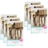 Celebrate It Gold Hammered Plastic Cutlery Set, 6 Packs: 120 ct. (720 total) view 1