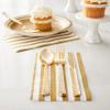 Celebrate It Gold Hammered Plastic Cutlery Set, 6 Packs: 120 ct. (720 total) view 2