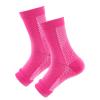 Bluelans Plantar Fasciitis Relief Socks (1 Pair) for Women & Men, Best Compression Sleeves for All Day Wear with Foot/Arch Pain Relief Rose Red S/M view 3