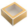 Celebrate It Gold Treat Boxes with White Trim, 6 Packs: 3 ct. (18 total) view 1