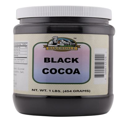 Bakerdale Black Cocoa Powder 1 lbs. reclosable container