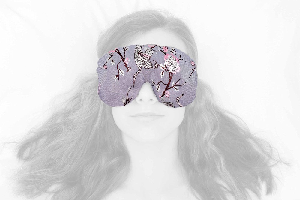 Candi Andi Handmade Weighted Sleep Eye Mask Yoga Pillow - Flax Seed Fill - Lavender Scented - On a Wing - TEMFL-OW