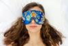 Candi Andi Handmade Weighted Sleep Eye Mask Yoga Pillow - Flax Seed Fill - Lavender Scented - Floral Turquoise - TEMFL-FT view 2