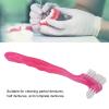 Denture Brush, Soft Hair Plaque Removal False Teeth Brush Ergonomic Double Sided for Home Travel for Elderly (Pink) view 4