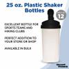 DISCOUNT PROMOS Custom Plastic Shaker Bottles 25 oz. Set of 12, Personalized Bulk Pack - Protein Mixer Cup with Flip Top Lid, BPA Free - Black view 3