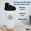 DISCOUNT PROMOS Custom Plastic Shaker Bottles 25 oz. Set of 12, Personalized Bulk Pack - Protein Mixer Cup with Flip Top Lid, BPA Free - Black view 4