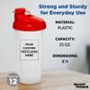 DISCOUNT PROMOS Custom Plastic Shaker Bottles 25 oz. Set of 12, Personalized Bulk Pack - Protein Mixer Cup with Flip Top Lid, BPA Free - Red view 4