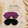 Candi Andi Handmade Opulence Yoga Eye Pillow - Weighted Flaxseed Fill, Lavender Aromatherapy, Satin & Velvet, Adjustable Strap - Ideal for Meditation & Restful Sleep - Magenta Doodle - TEMFL-MD view 4