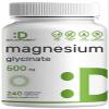 Deal Supplement Magnesium Glycinate 500mg, 240 Veggie Capsules | 100% Chelated for Easy Absorption | Essential Mineral Supplement | Non-GMO, Gluten-Free view 1