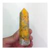 WGPHD Health & Household Natural Crystals Quartz Bumblebee Tower Energy Point Reiki Stone Room Home Office Aquarium Decoration Accessories Gemstone (Size : 130-150g) view 1