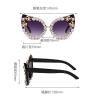 Melrose/Women Rhinestone Vintage Punk Style cat Glasses Frame Eye Bling Rhinestone reading Glasses (2pcs Champagne&red, 3.25, multiplier_x) view 2