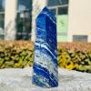 WGPHD Health & Household 1PC Natural Crystal Lapis Lazuli Hexagonal Column Crystal Quartz Point Healing Mineral Tower Ornament DIY Gift Home Decoration (Size : 200-300g) view 3