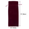 TopTie 12 PCS Velvet Wrap Bags for Wine Bottle 750ml, 6.3 x 15 Inches Drawstrings Bags, Wedding Party Accessories view 2