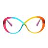 COTIA Fashion TR90 Reading Glasses for Women Men,Trendy Round Blue Light Blocking Retro Computer Reader (rainbow, 3.25, multiplier_x) view 1