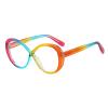 COTIA Fashion TR90 Reading Glasses for Women Men,Trendy Round Blue Light Blocking Retro Computer Reader (rainbow, 3.25, multiplier_x) view 2
