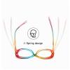COTIA Fashion TR90 Reading Glasses for Women Men,Trendy Round Blue Light Blocking Retro Computer Reader (rainbow, 3.25, multiplier_x) view 4