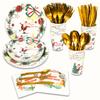 175 Pcs Disposable Christmas Party Supplies Party Tableware Set Happy Christmas Party Tableware Christmas Paper Plates and Napkins Cups Serve for 25 Guests(Type2) view 1