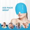 HEALSTOK Head Ice Hat, Ice Cap for Head, Ice Head Wrap, Cold & Hot Therapy Reusable 360 Compression Flexible Ice Pack Wrap. Blue view 2