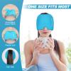 HEALSTOK Head Ice Hat, Ice Cap for Head, Ice Head Wrap, Cold & Hot Therapy Reusable 360 Compression Flexible Ice Pack Wrap. Blue view 4