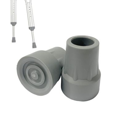 7/8 Inch Crutch Tips, Replacement Drive Cane Tips for Elderly Disabled, Gray (2 Pcs)