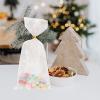 EXCEART 50Pcs Christmas Cellophane Treat Bags with Ties for Candy Cookie Packaging Holiday Goodie Wrapping Bags for Party Favors view 3