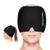 HEALSTOK Cold Hat, Ice Cap, Ice Head Wrap, Cold & Hot Therapy Reusable 360 Compression Flexible Ice Pack Head Wrap, Cold Head Park Wrap. Black view 1