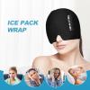 HEALSTOK Cold Hat, Ice Cap, Ice Head Wrap, Cold & Hot Therapy Reusable 360 Compression Flexible Ice Pack Head Wrap, Cold Head Park Wrap. Black view 2