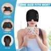 HEALSTOK Cold Hat, Ice Cap, Ice Head Wrap, Cold & Hot Therapy Reusable 360 Compression Flexible Ice Pack Head Wrap, Cold Head Park Wrap. Black view 4