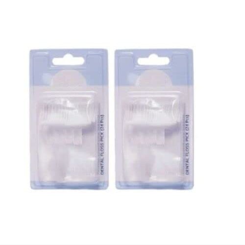 Spancare Dental Floss Toothpicks - 48 Plastic Toothpicks for Teeth