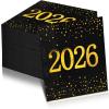 Sinmoe 100 Pcs Graduation Napkins 2026 Cocktail Disposable Paper Gold and Black Napkins for Graduation Party Decorations Table Decor view 1